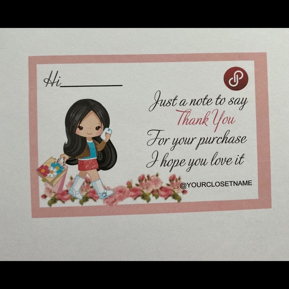 100 New Small Busines Cards , Poshmark TY Cards / Shopping bag - Picture 8 of 12